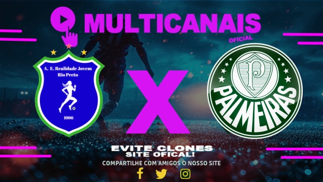 Assistir Realidade Jovem x Palmeiras AO VIVO Online 06/05/2025
